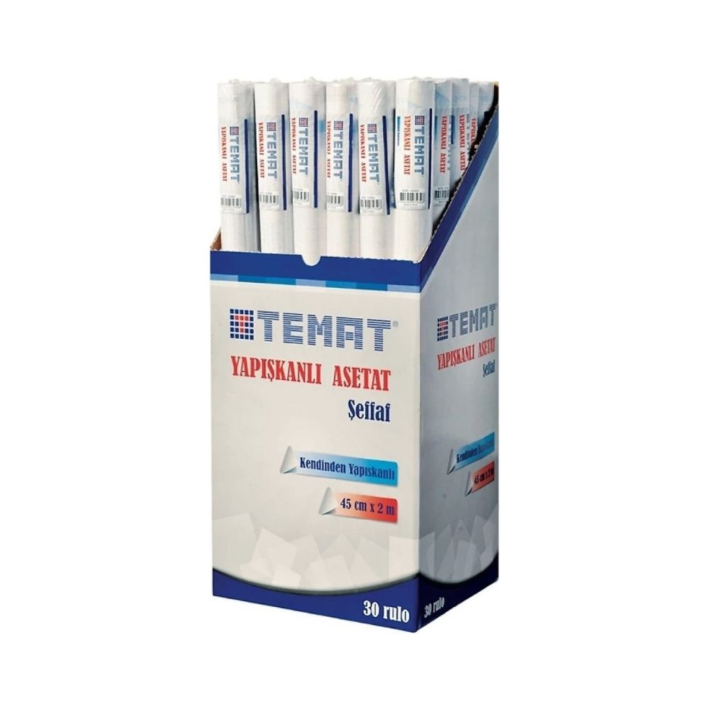 Temat Yapışkanlı Asetat 45 cmx2 m Şeffaf