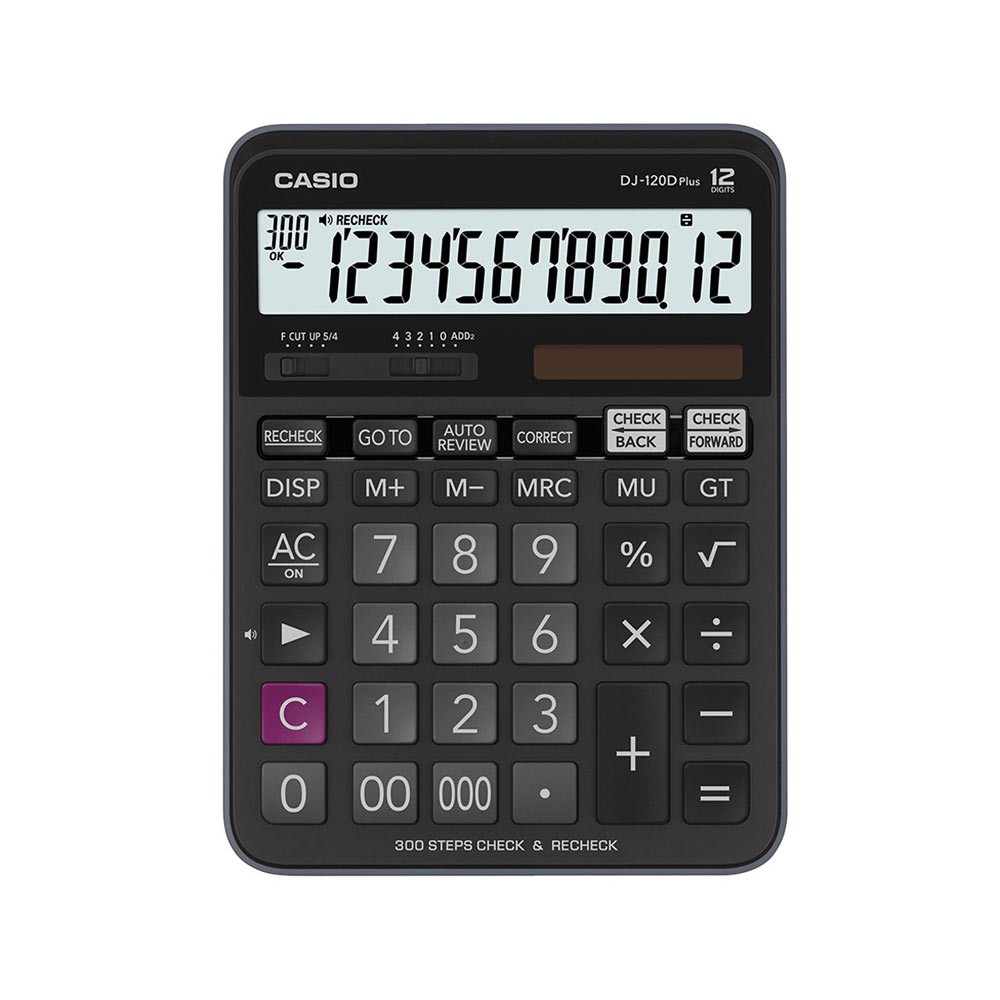 Casio Hesap Makinesi Plus 12 Hane Pilli + Güneş Enerjili