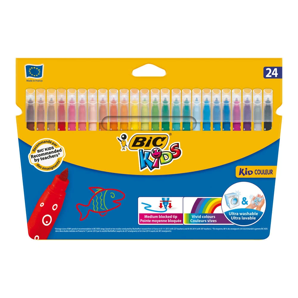 Bic Kid Couleur Yıkanabilir Keçeli Kalem 24'lü