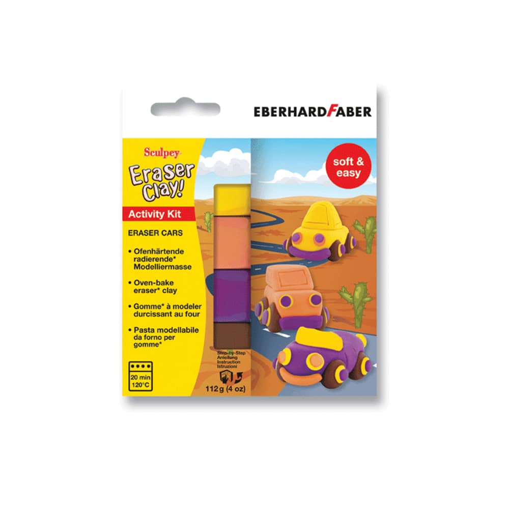 Faber-Castell Ef Sculpey Aktivite Seti Silgi Arabalar 112 gr