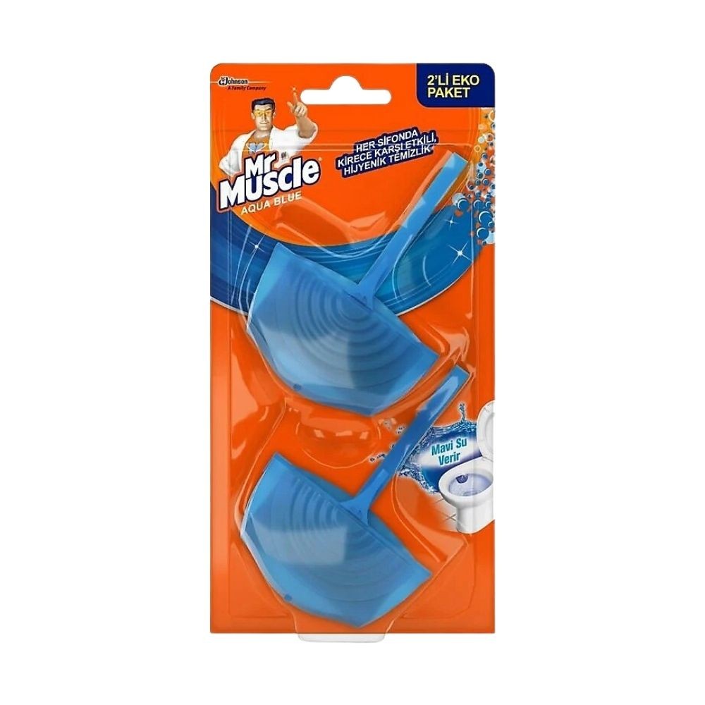Mr Muscle Klozet Blok Aqua Mavi 2'li