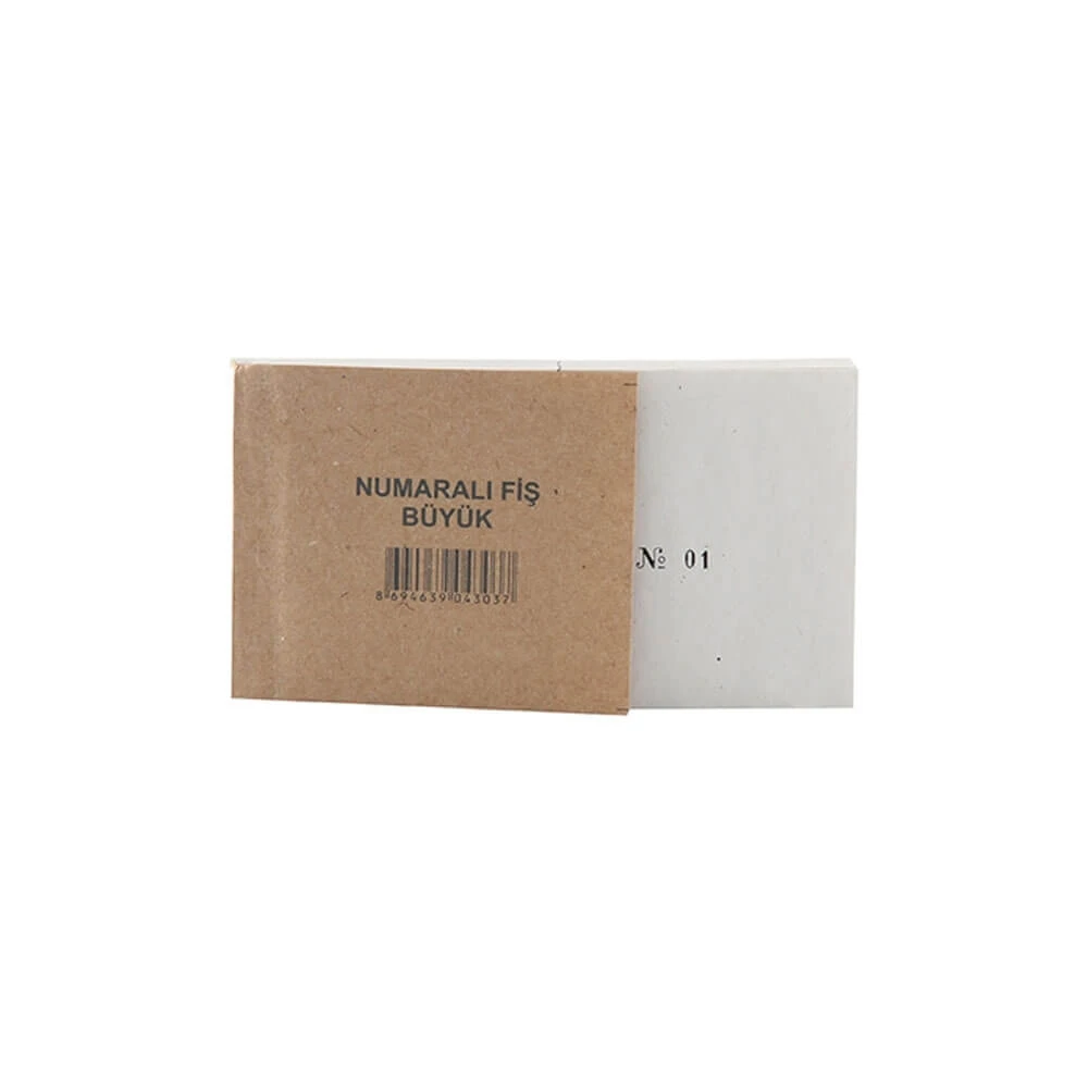 Dilman Numaralı Fiş Büyük Boy 7,5x13cm
