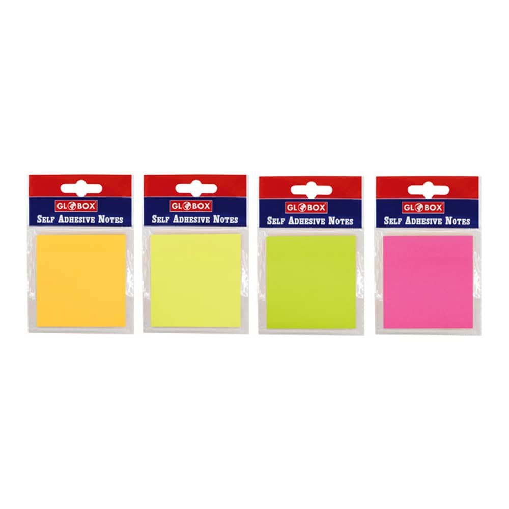 Globox Yapışkanlı Not Kağıdı 75x75 mm 100 Yaprak Neon Karışık