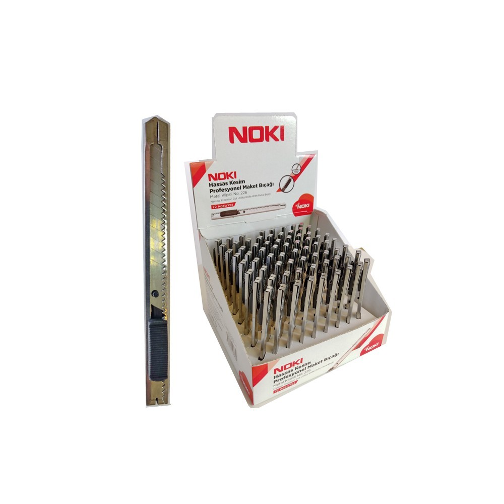 Noki Maket Bıçağı Dar Hassas Kesim Metal Klips