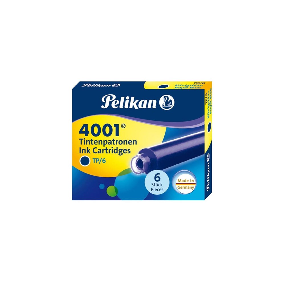 Pelikan Dolmakalem Kartuşu Küçük 4001 6'lı Mavi