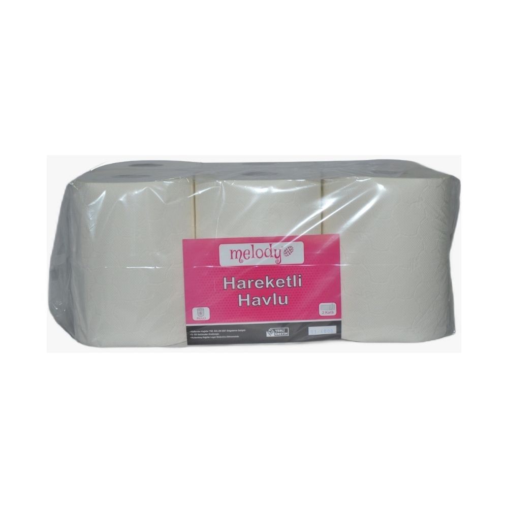 Melody Hareketli Makine Havlusu 25 cm 9 kg 6'lı