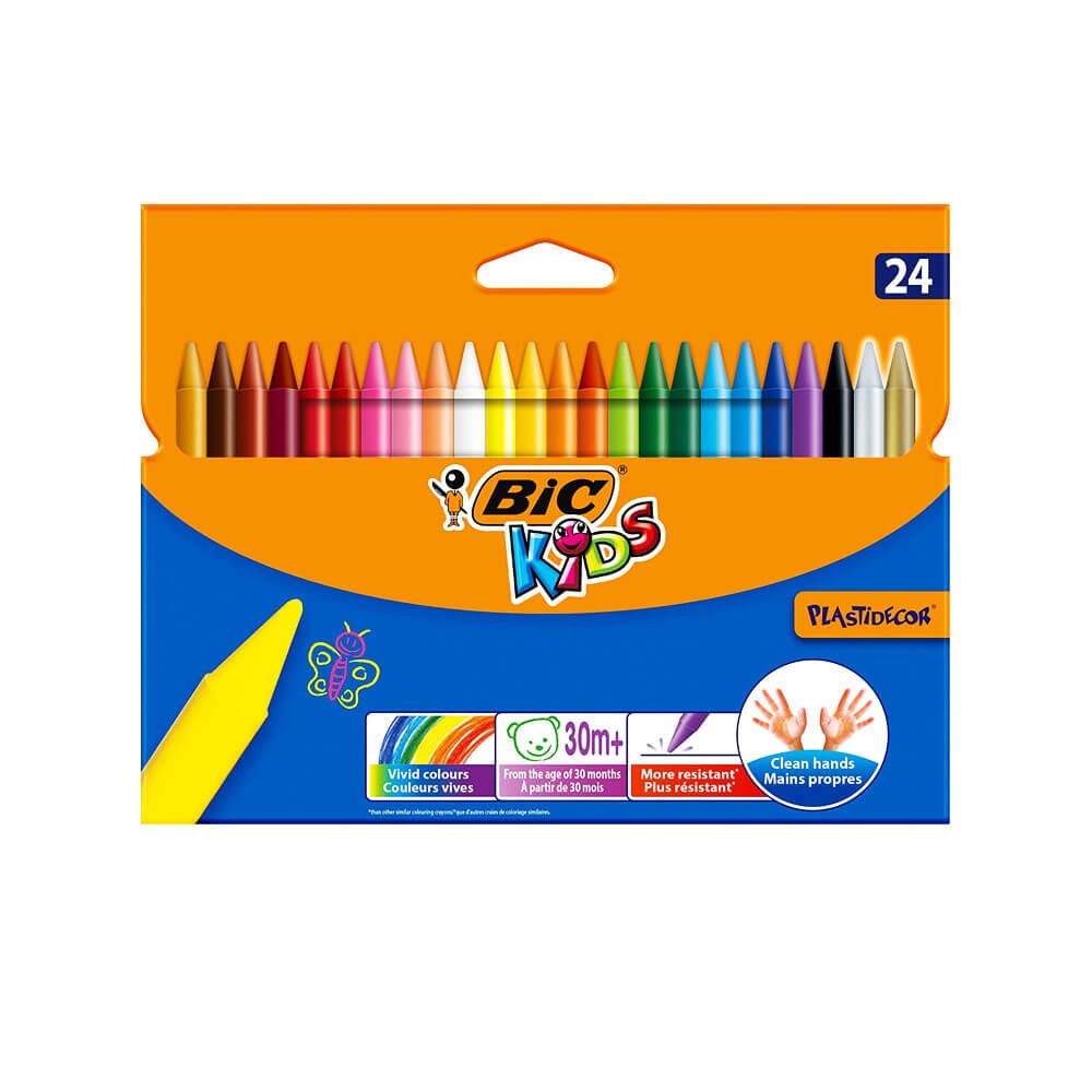 Bic Kids Plastidecor Silinebilir Pastel Mum Boya 24'lü