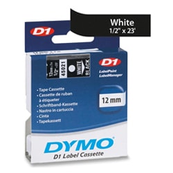 Dymo Şerit D1 12 mm x 7 m Siyah Beyaz 45021