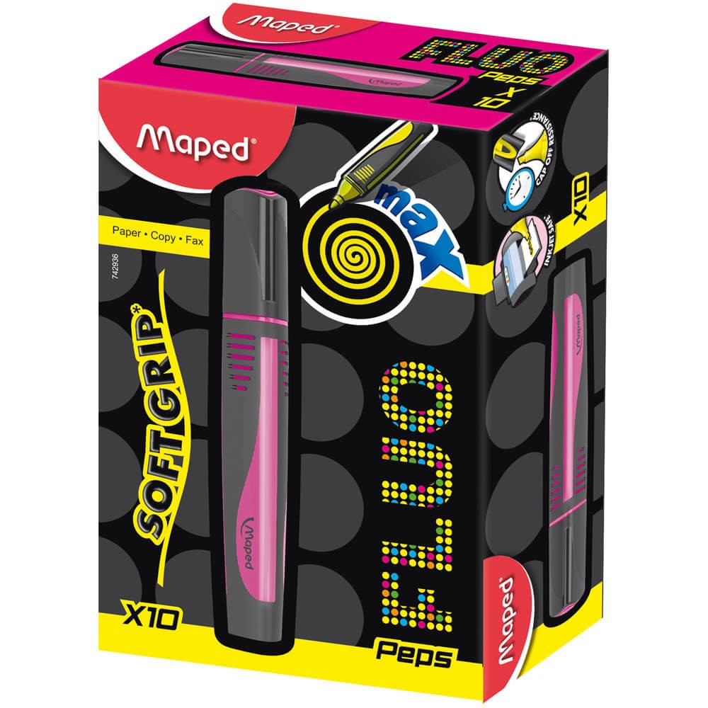Maped Fosforlu Kalem Pembe Fluo Peps Max