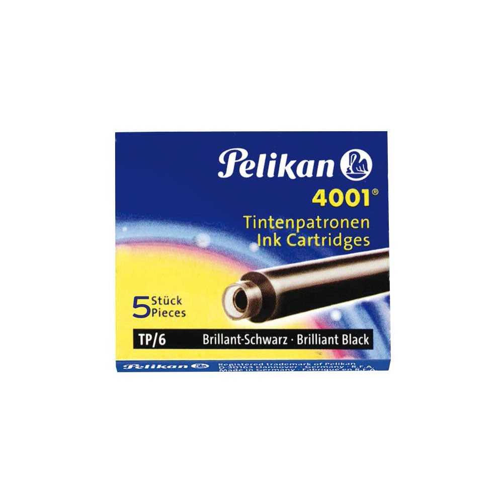 Pelikan Dolmakalem Kartuşu 4001 Dev 5'li Siyah