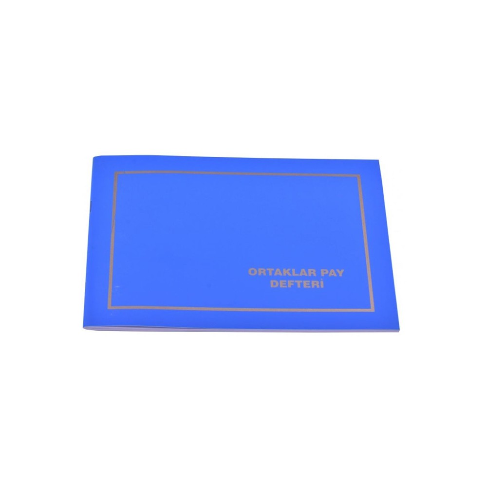 Gülpaş Ortaklar Pay Defteri Plastik Kapak 21x30 cm 40 Yaprak