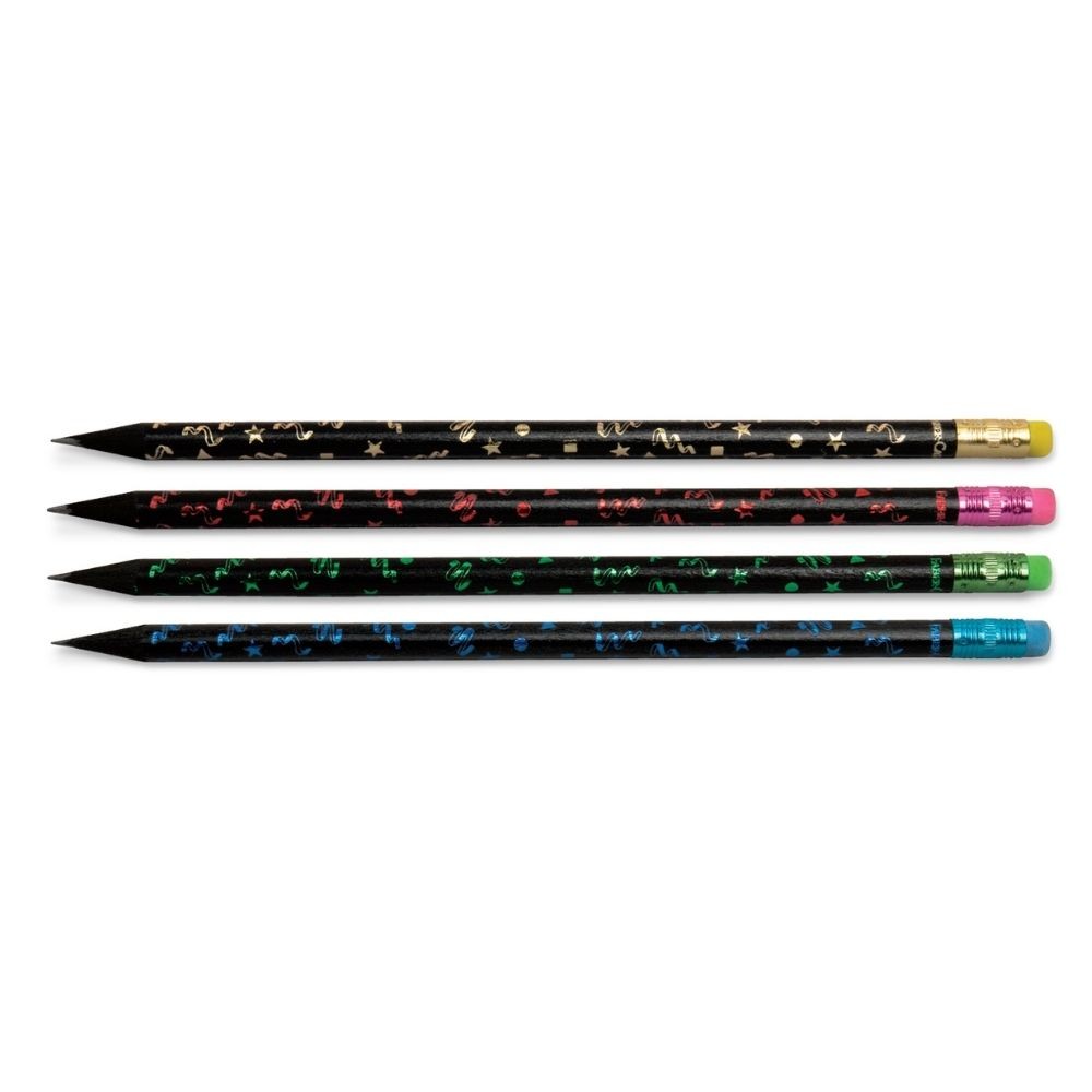 Faber-Castell Kurşun Kalem Lata Party Silgili Siyah