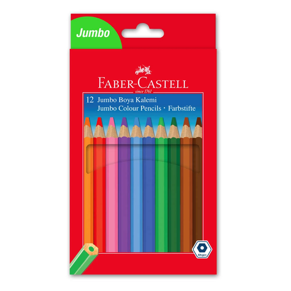 Faber-Castell Kuru Boya Jumbo Tam Boya 12'li