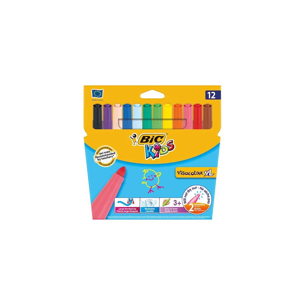 Bic Keçeli Boya Kalemi Visa Xl Jumbo 12'li 8922231