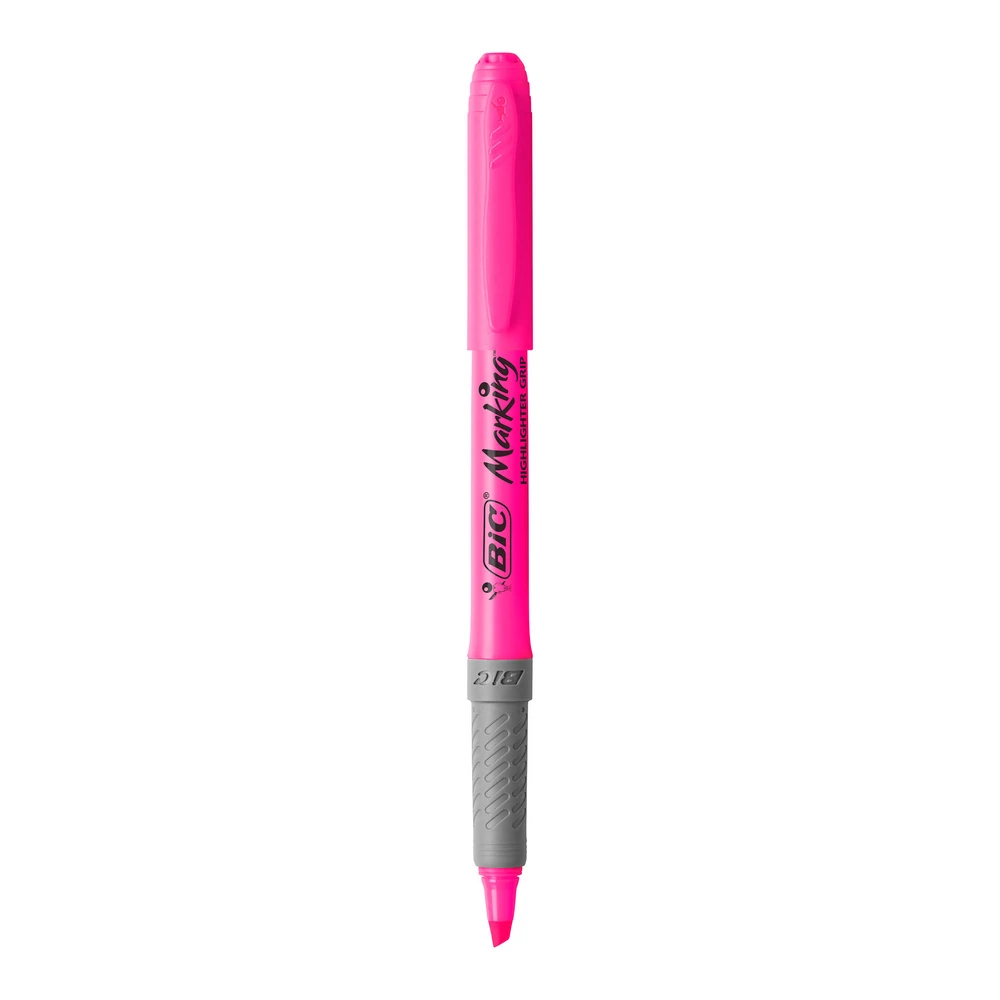 Bic Fosforlu Kalem Brite Liner Grip Kalem Tipi Pembe
