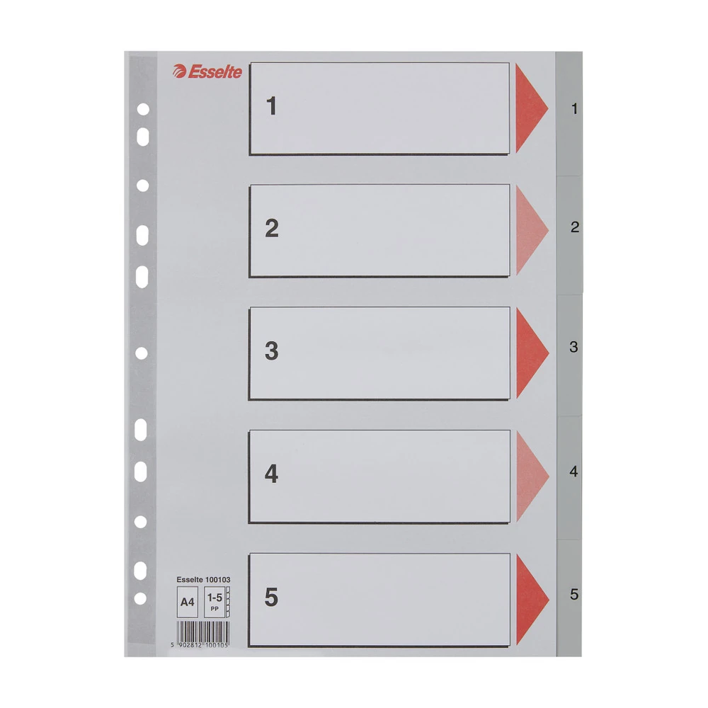Esselte Seperatör A4 1-5 Rakam