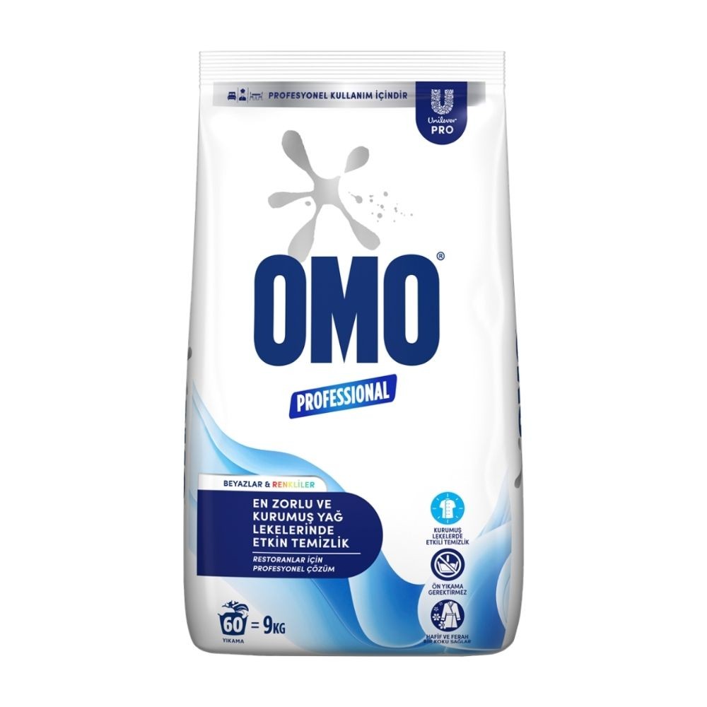 Omomatik U-Pro Toz Deterjan Beyaz ve Renkli 9 kg