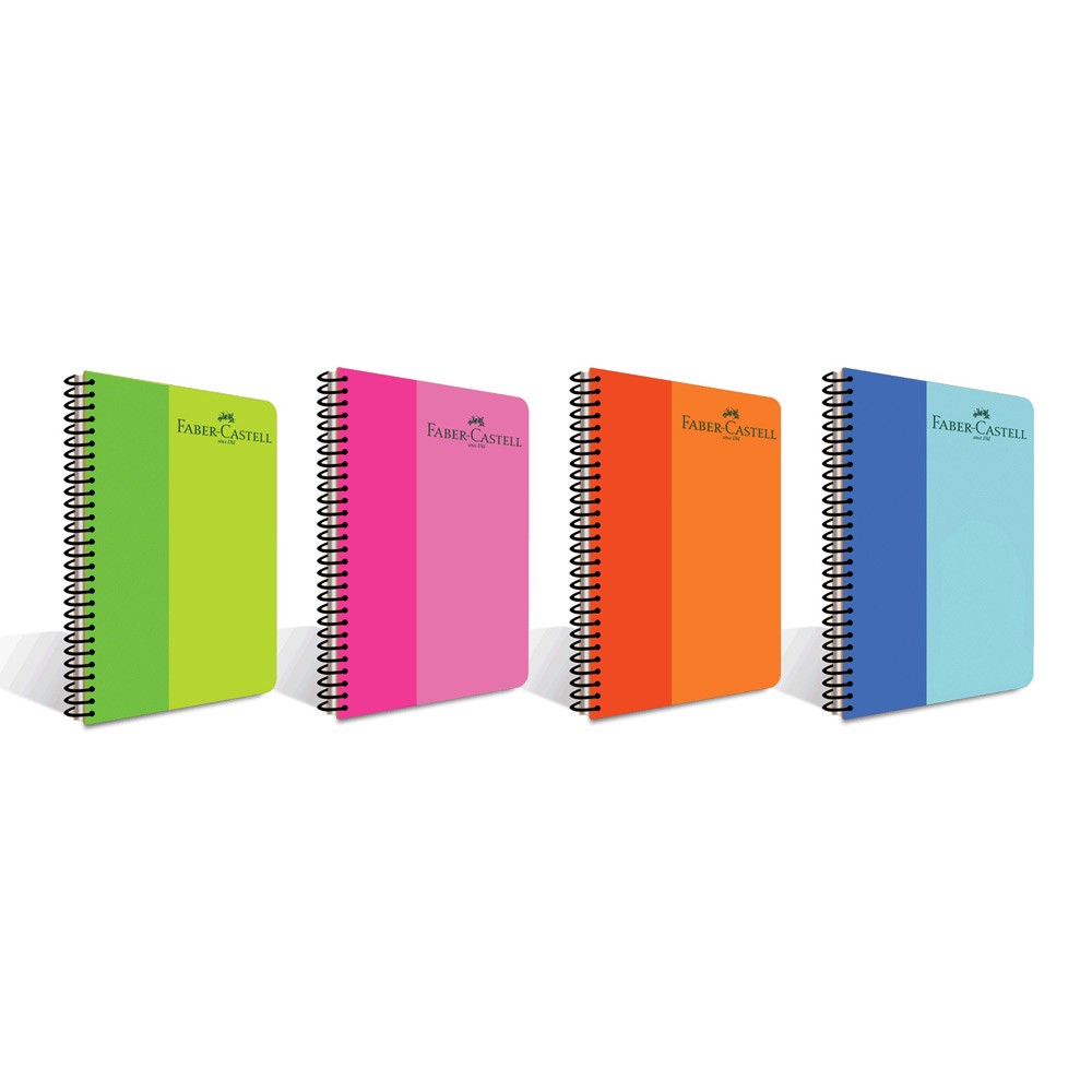 Faber-Castell Defter Pp Bicolor Spiralli 80 Yaprak Kareli