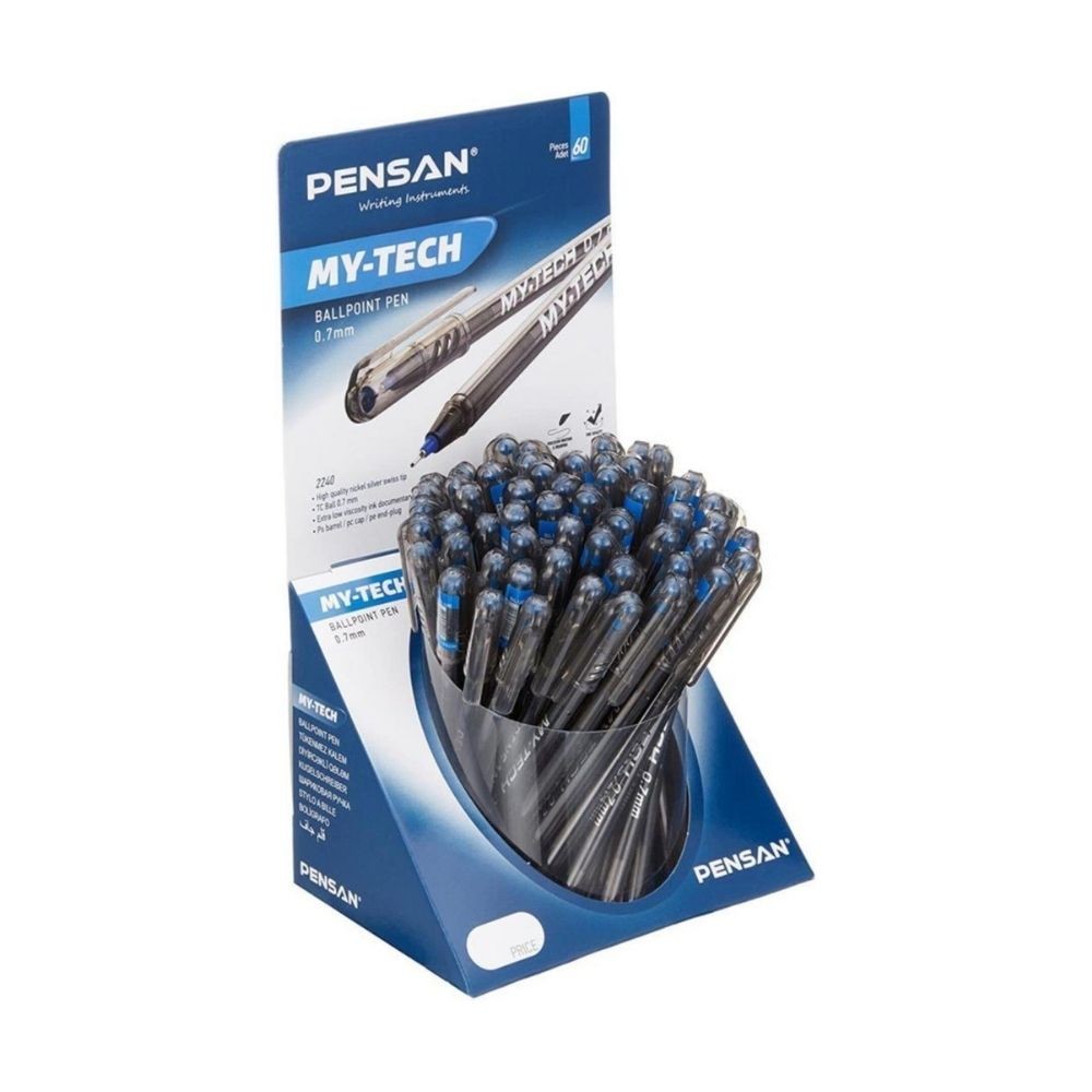 Pensan Tükenmez Kalem My-Tech 0.7 mm 60'lı Mavi