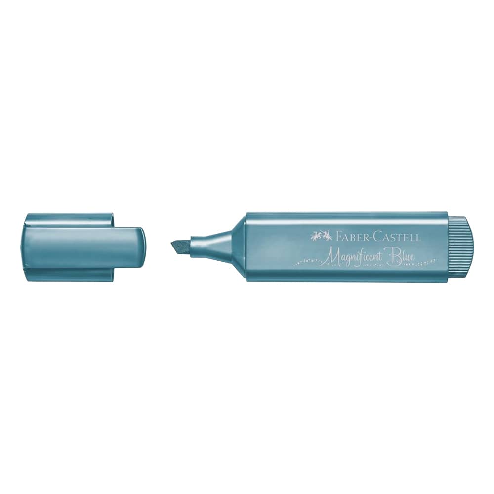 Faber-Castell Fosforlu Kalem 46 Metalik Mavi