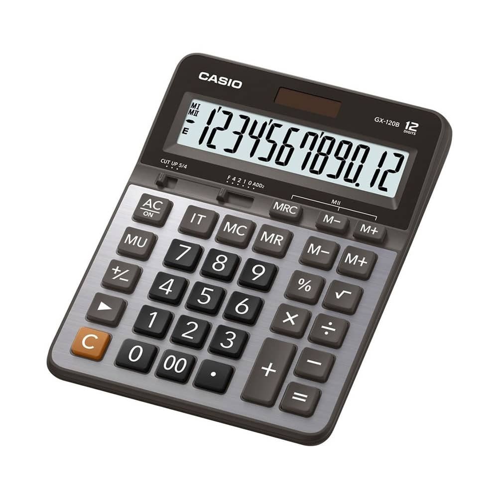 Casio Hesap Makinesi 12 Hane Pilli + Güneş Enerjili