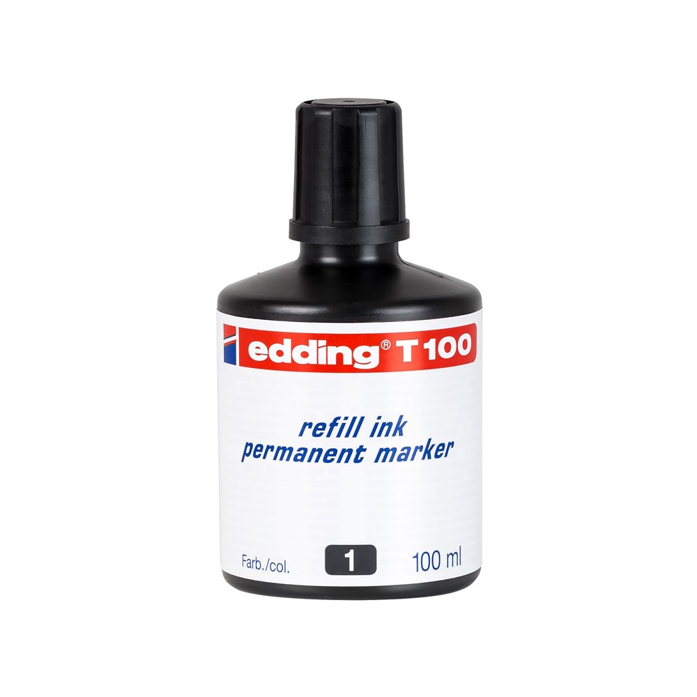 Edding Permanent Markör Yedek Mürekkep 100 ml Siyah