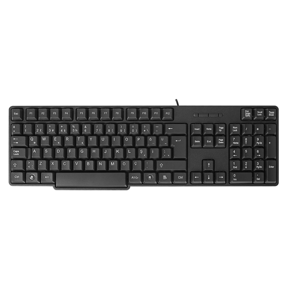 Everest Klavye USB Q Kablolu Standart Siyah