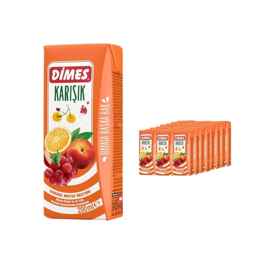 Dimes Karışık Meyve Nektarı Teneke Kutu 250cc 12 li