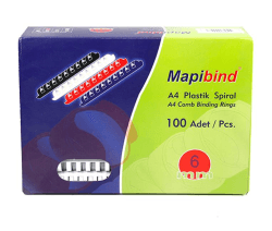 Mapi Spiral Plastik Mapibind 6 mm 100'lü Beyaz