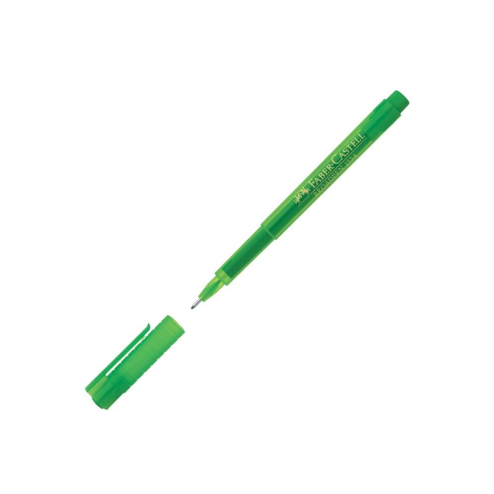 Faber-Castell Keçeli Kalem Broadpen 1554 İnce Uç 0.8 mm Açık Yeşil