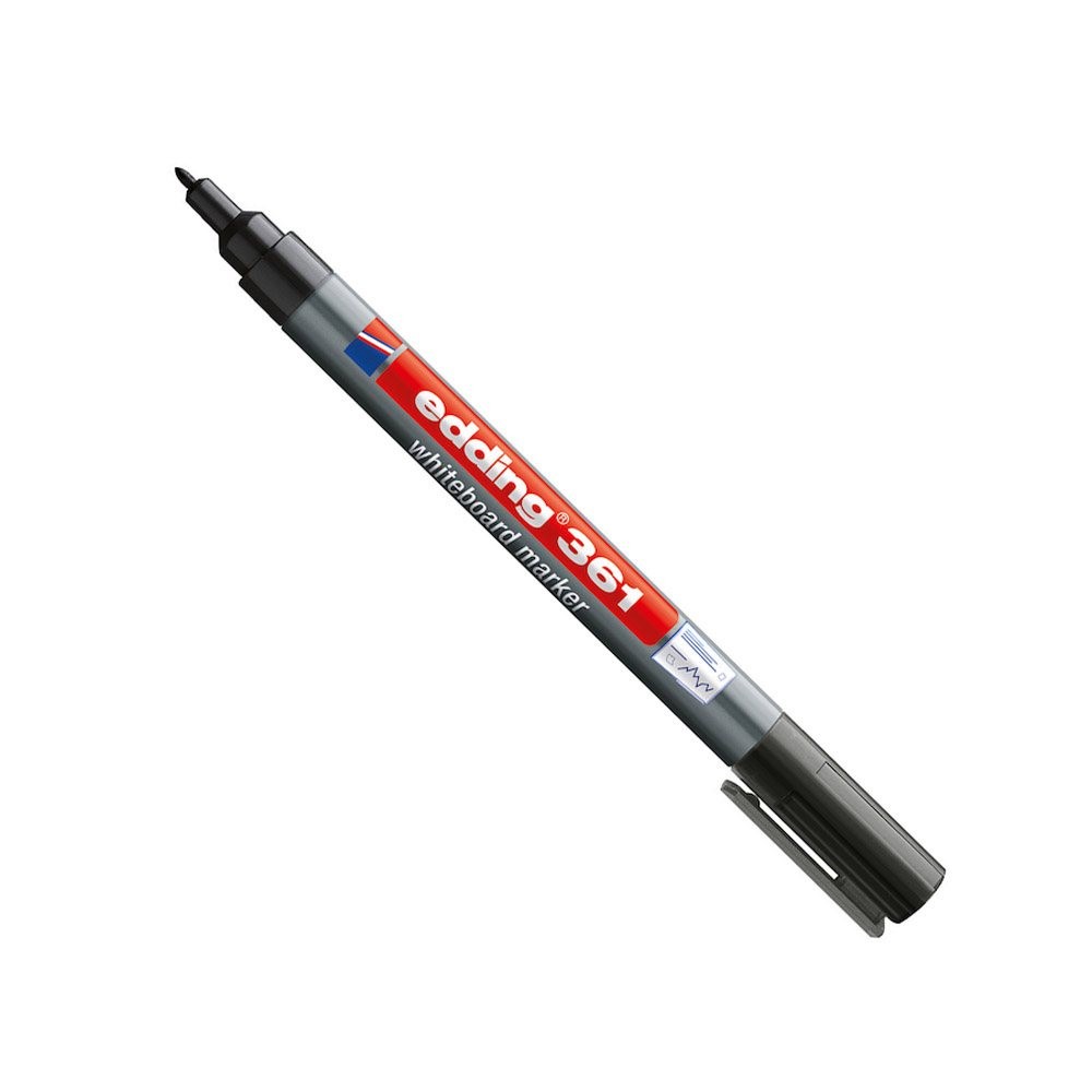 Edding Beyaz Yazı Tahtası Kalemi İnce Uç 1 mm Siyah