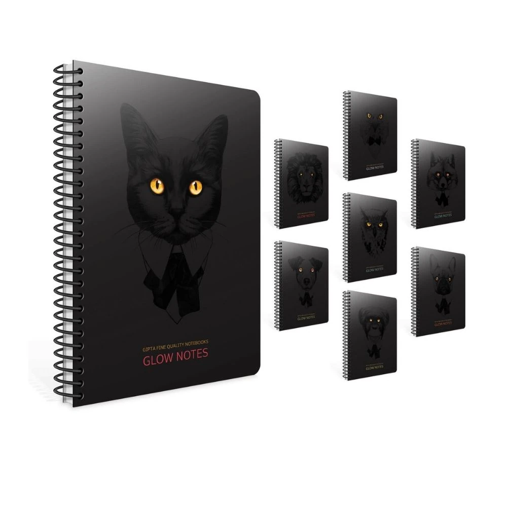 Gıpta Defter Glow Notes Spiralli Sert Kapak 19x26 cm 120 Yaprak Kareli