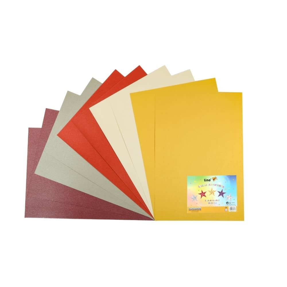Lino Sedefli Karton 230 gr 49x69 cm 10'lu