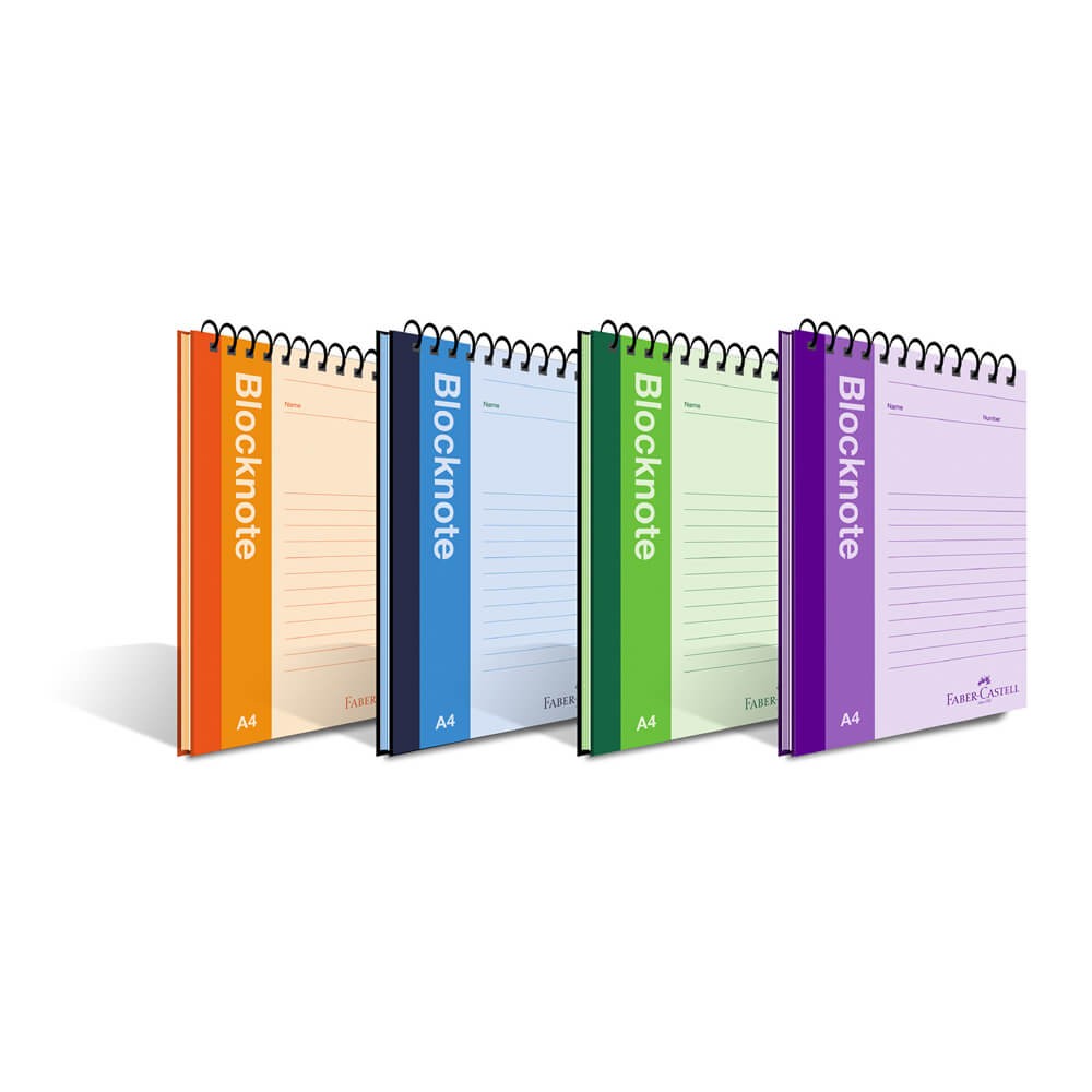 Faber-Castell Bloknot Canlı Renk A4 80 Yaprak Çizgili