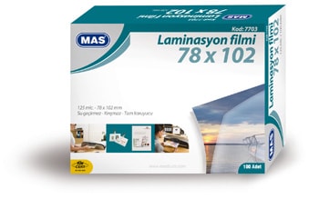 Mas Laminasyon Filmi 125 mic 78x102 mm 100'lü