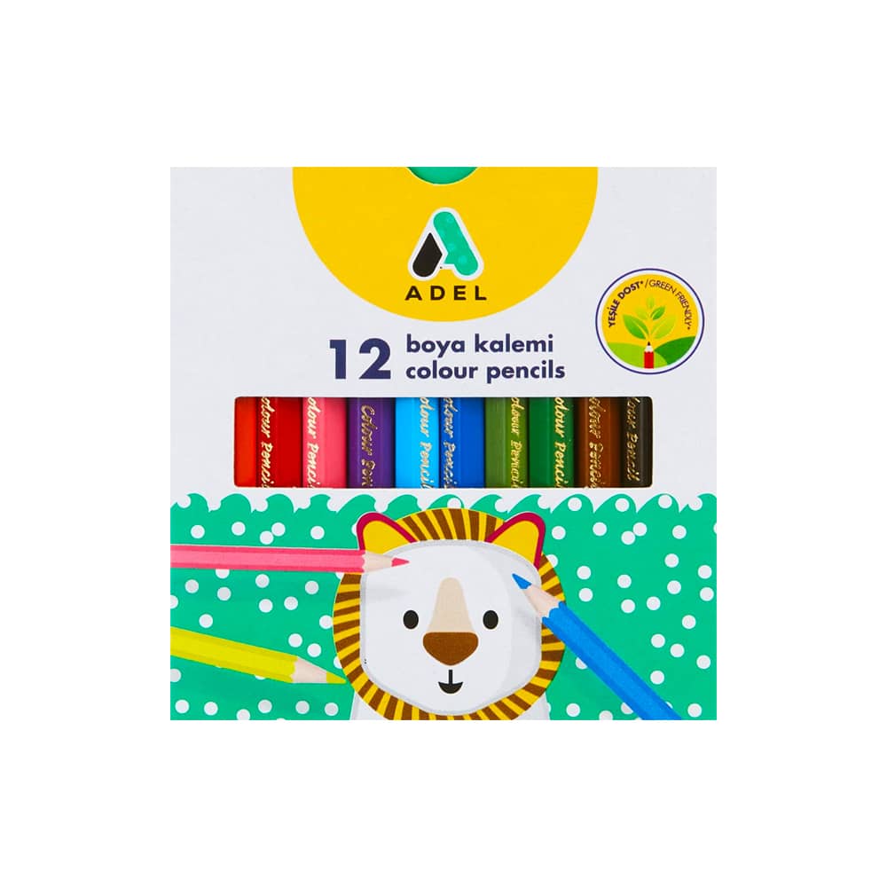 Adel Kuru Boya Kalemi Yarım Boy 12'li