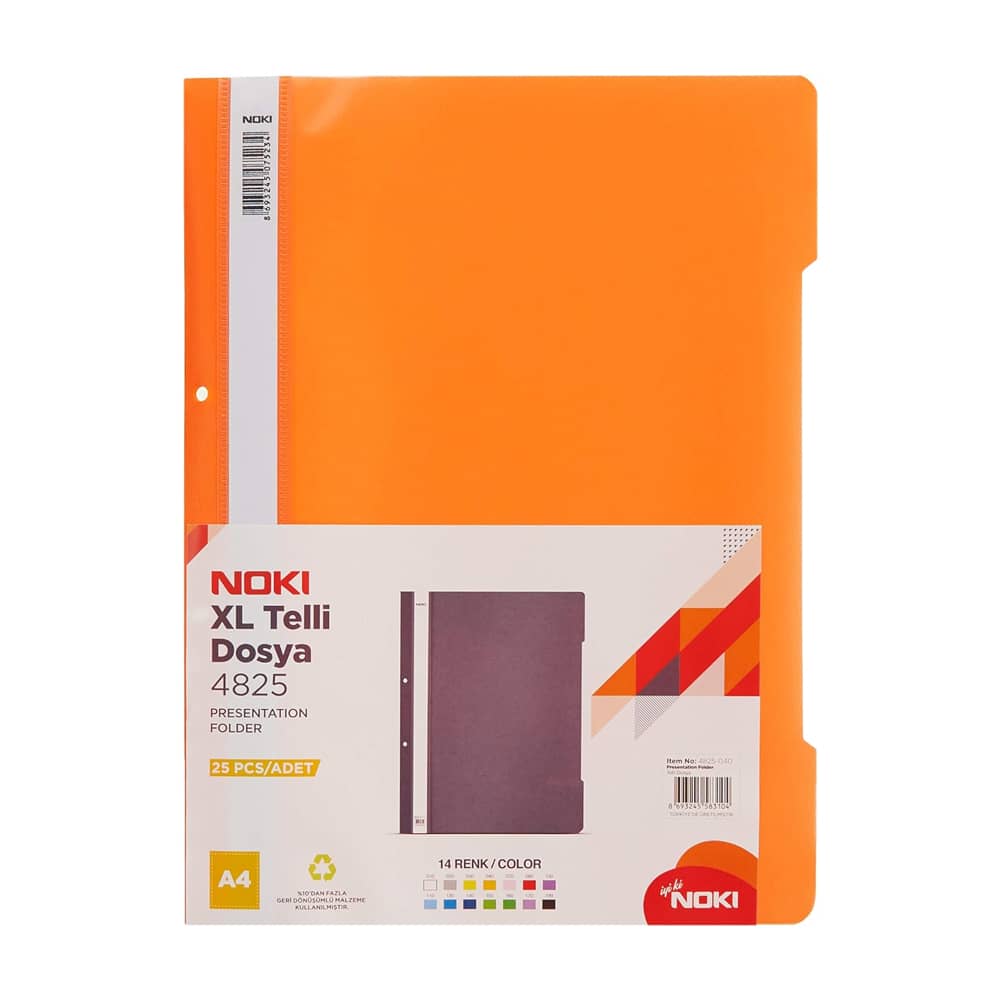Noki Telli Dosya Xl 25'li Turuncu