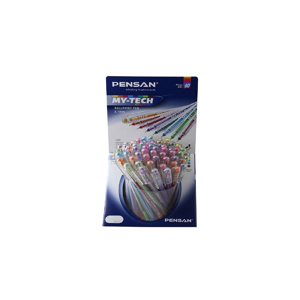 Pensan Tükenmez Kalem My-Tech 0.7 mm 8 Renkli 60'lı