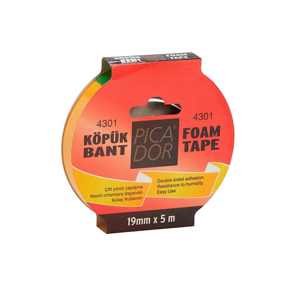 Picador Çift Taraflı Bant Köpük Askılı 855 mic.19 mm x 5 mt