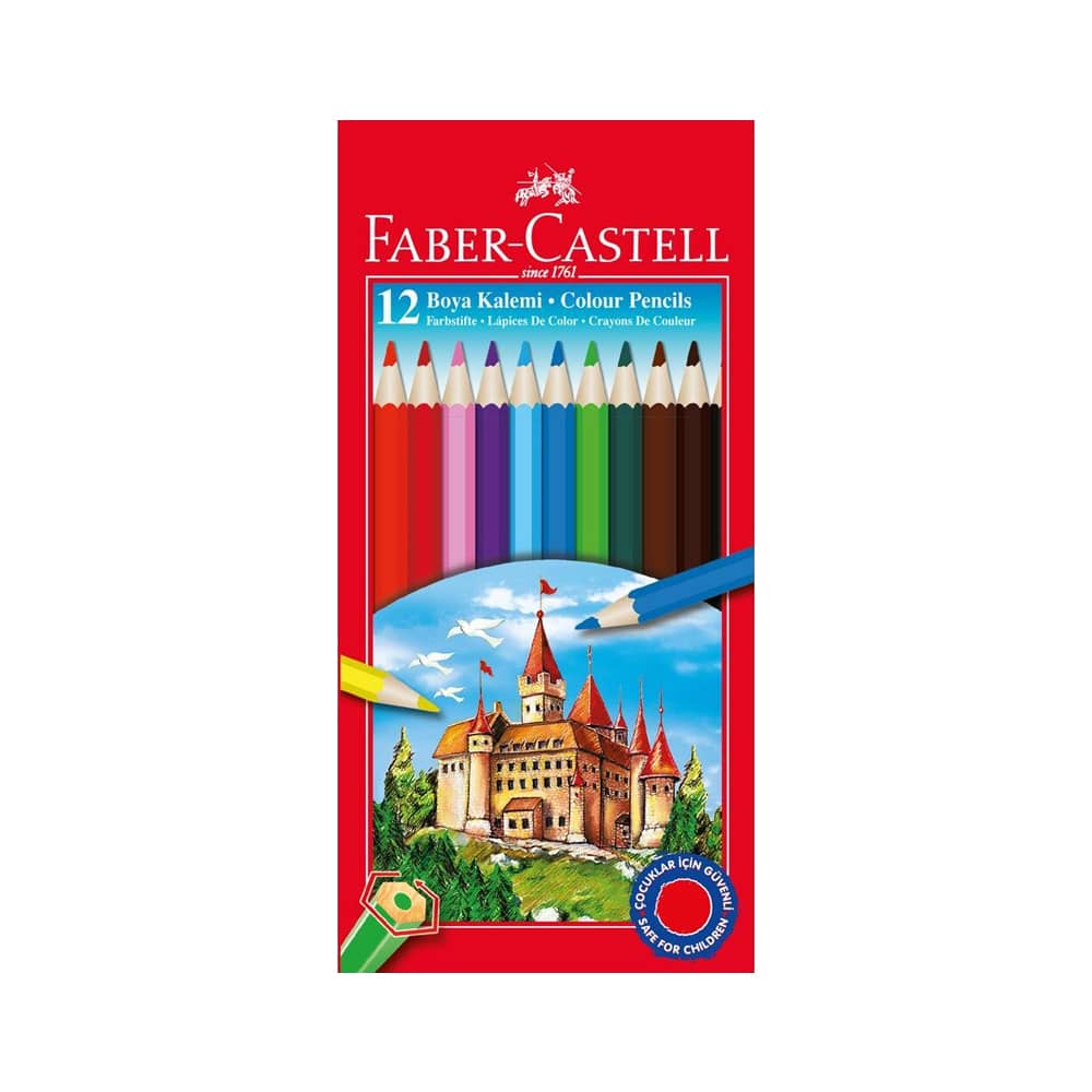 Faber-Castell Kuru Boya Redline Karton Kutu 12'li Tam Boy