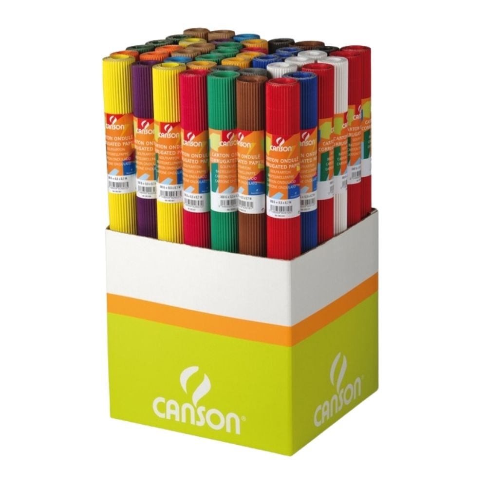 Canson Oluklu Karton Stand Karışık 15 Farklı Renk