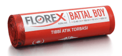 Florex Çöp Poşeti Tıbbi Atık Battal Boy 72x95 cm 10'lu x 10 Rulo