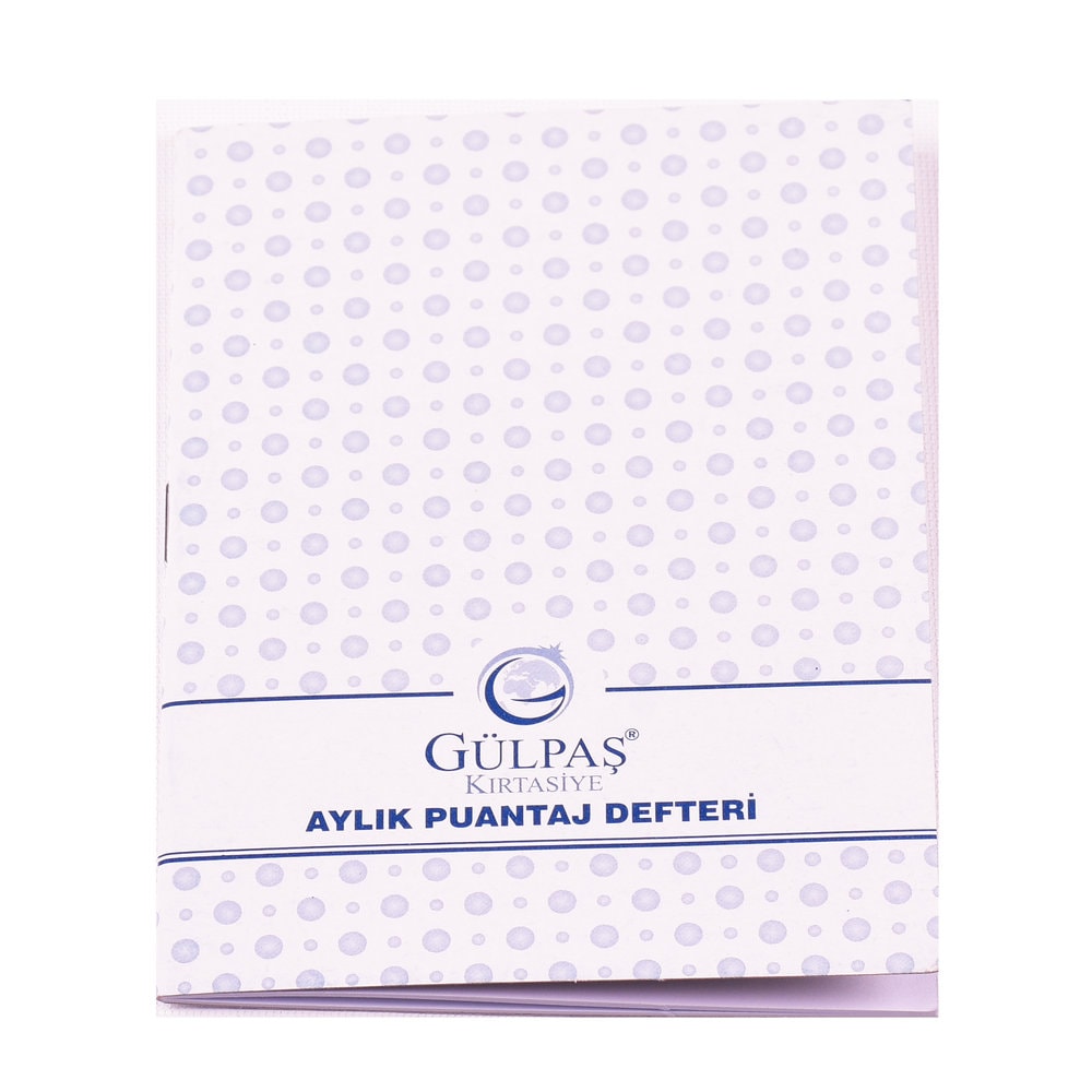 Gülpaş Aylık Puantaj Defteri Büyük 14x20 cm 12 Yaprak