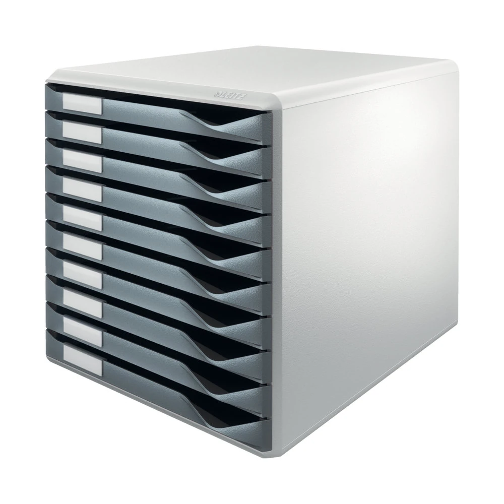 Leitz Evrak Rafı 10 Çekmeceli Gri