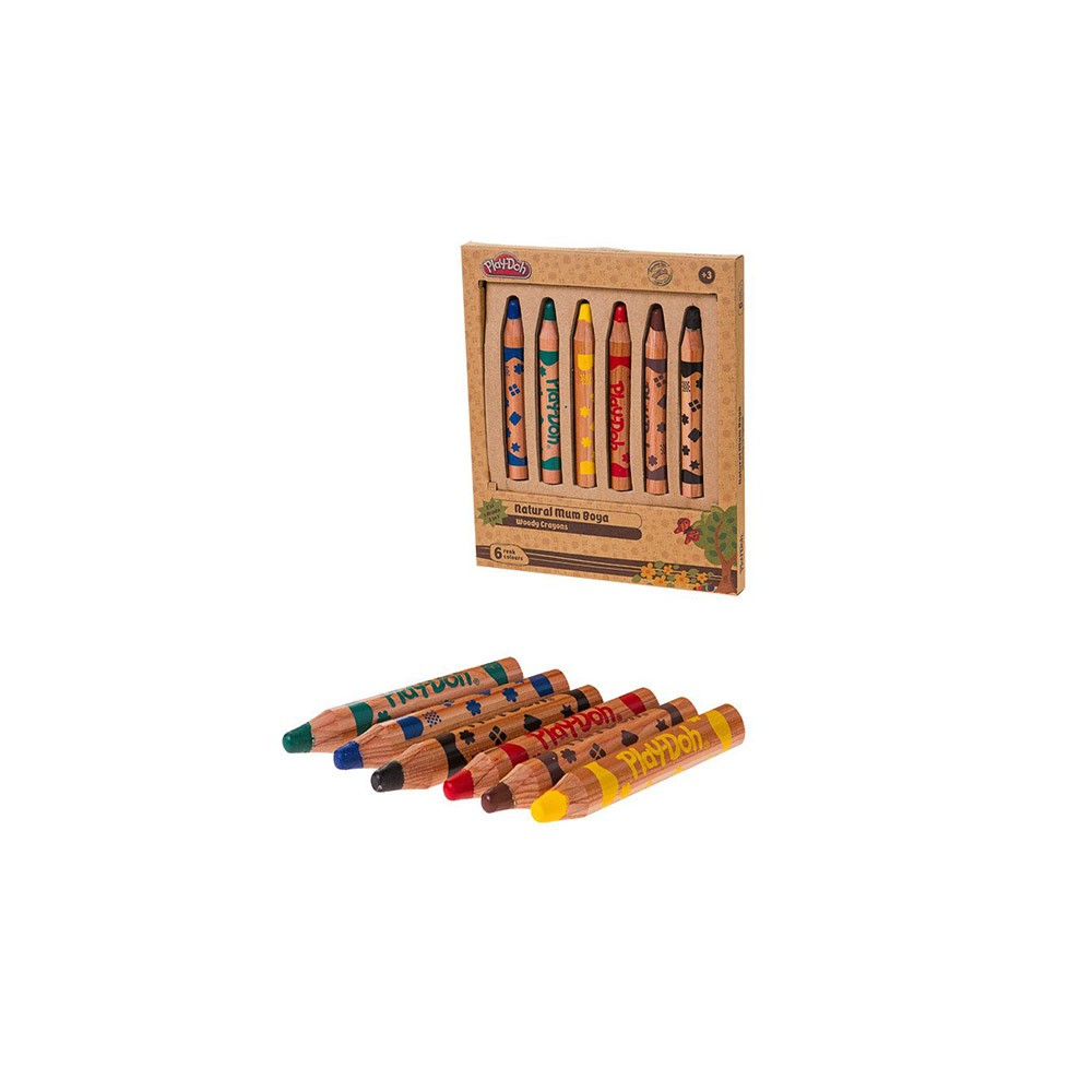 Play-Doh Mum Boya Crayon Two in One 6'lı
