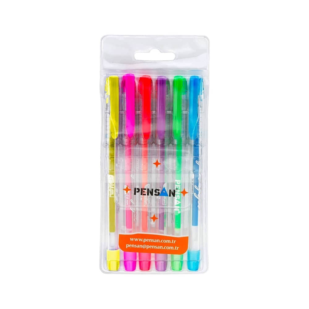 Pensan Jel Kalem Neon 6'lı