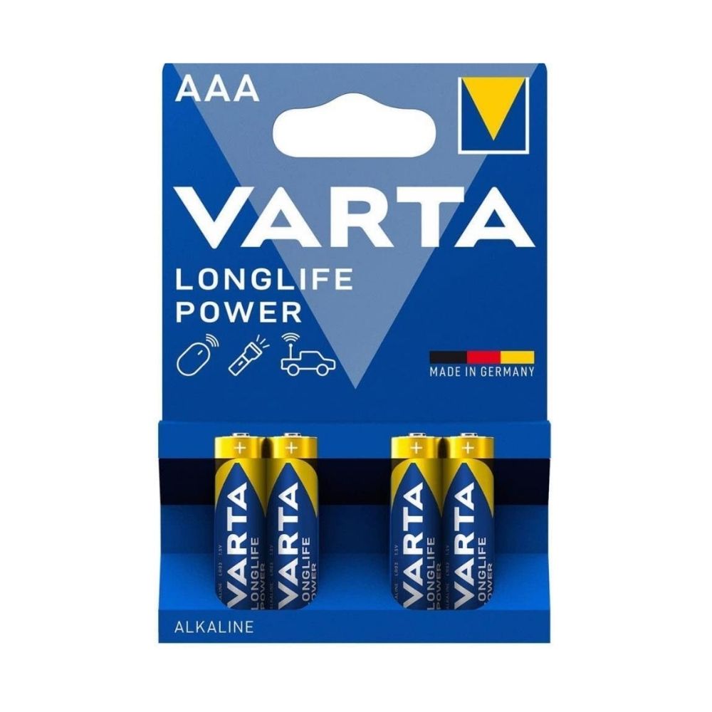 Varta Pil Longlife Power İnce Kalem Pil AAA 4'lü Alkalin 4903121414