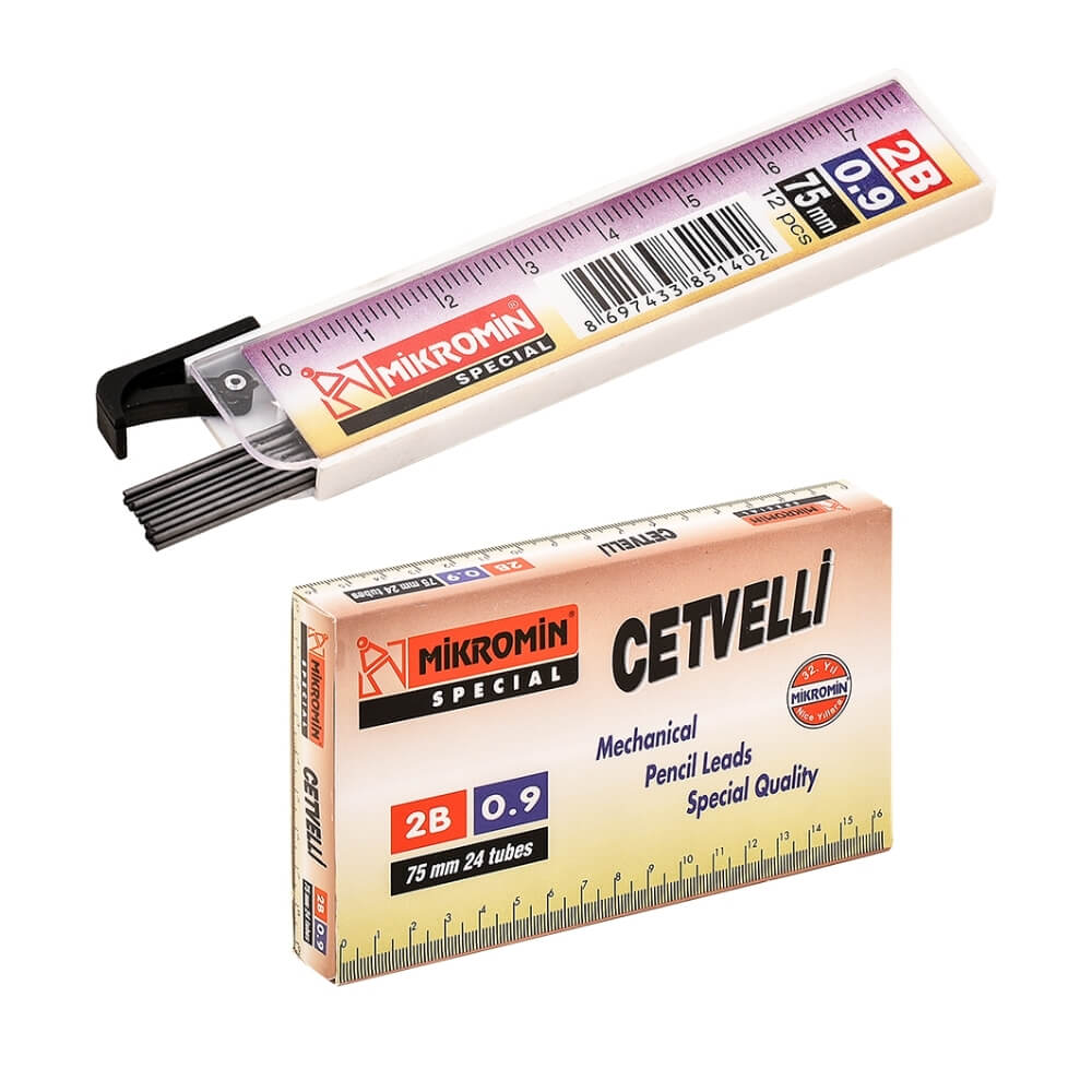 Mikro Kurşun Kalem Ucu Cetvelli 0.9 mm 75 mm