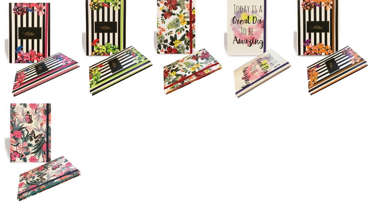 Liz Defter 14x20 cm Kuşe Kapaklı Kenarları Renkli