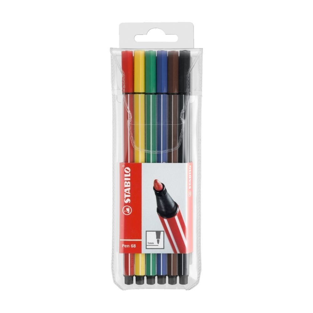 Stabilo Keçeli Kalem Pen 68 Şeffaf Paket 6'lı